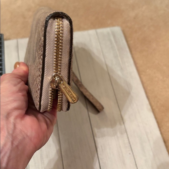 Michael Kors Brown Snakeskin Wristlet Clutch - Picture 5 of 9